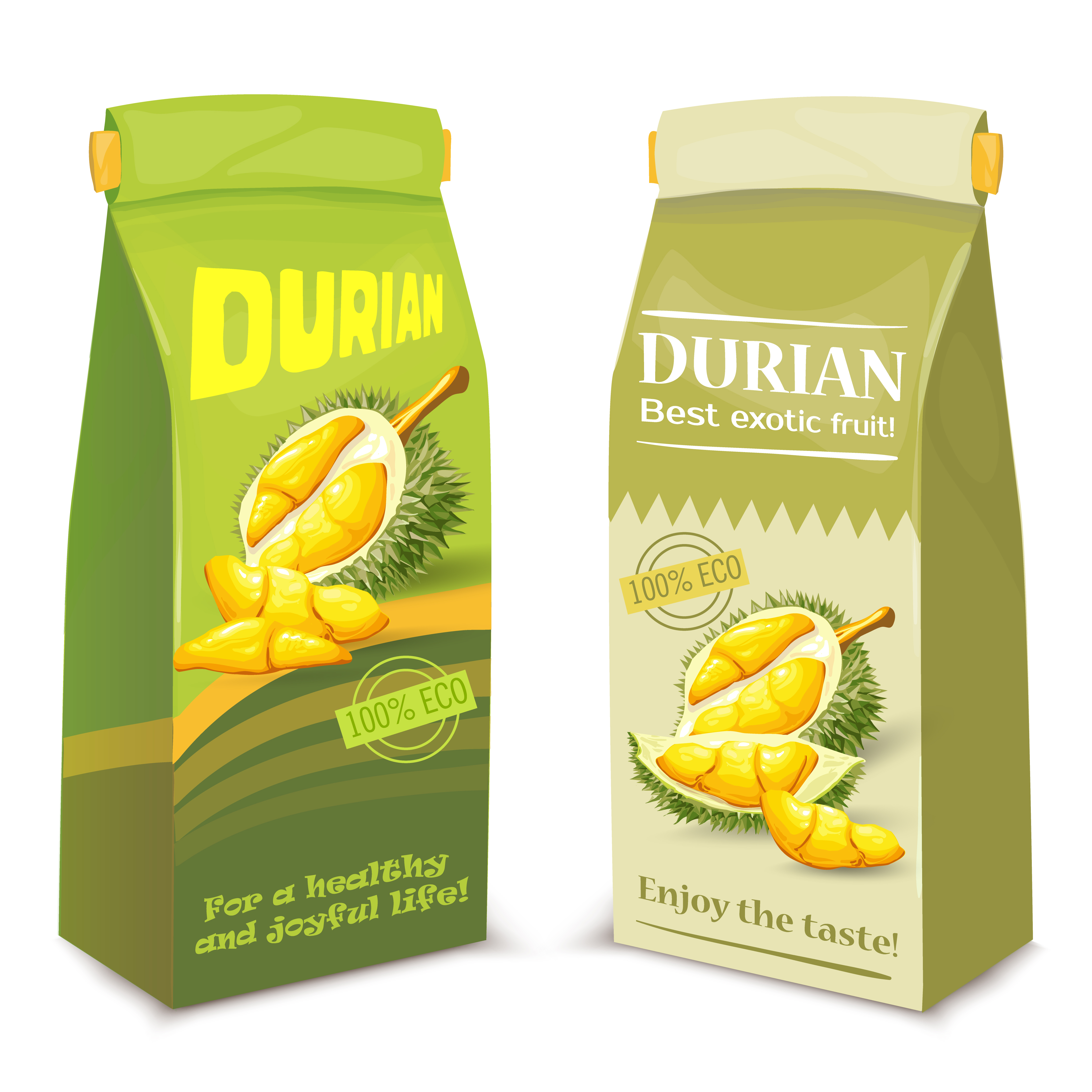 packing for juice from exotic durian fruit,